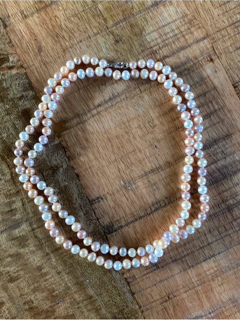 Long Length Multi-Color Freshwater Pearl Necklace
